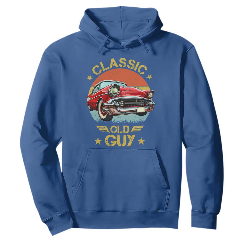 Funny Classic Old Guy Hoodie Humor Saying Classic Car Lover TS11 Royal Blue Print Your Wear