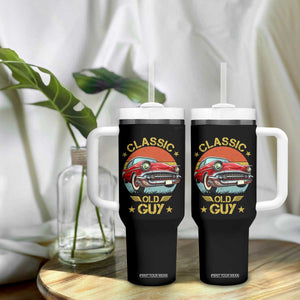 Funny Classic Old Guy Tumbler With Handle Humor Saying Classic Car Lover TS11 Print Your Wear