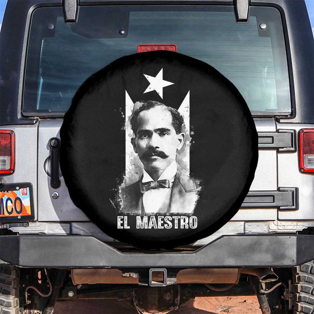 Pedro Albizu Campos Spare Tire Cover El Maestro Black Puerto Rico Flag TS11 No hole Black Print Your Wear