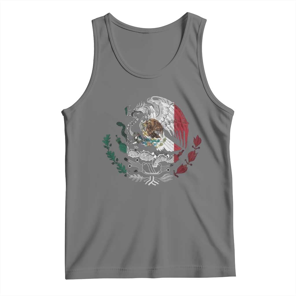 Mexico Coat Of Arms Mexican Flag Seal Symbol Tank Top TS11 Black Heather Print Your Wear