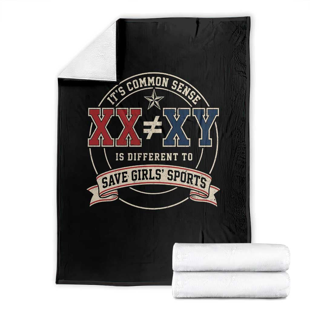 XX Is Different To XY Save Girls Sports Throw Blanket Female Athletics Humor