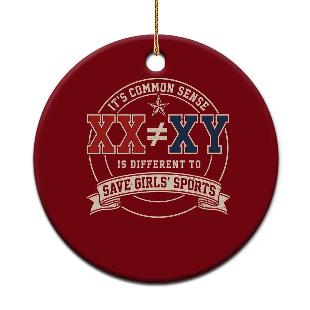 XX Is Different To XY Save Girls Sports Ceramic Ornament Female Athletics Humor