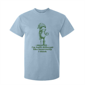 I Am Built Different Like Incorrectly I Think Frog Humor T Shirt For Kid