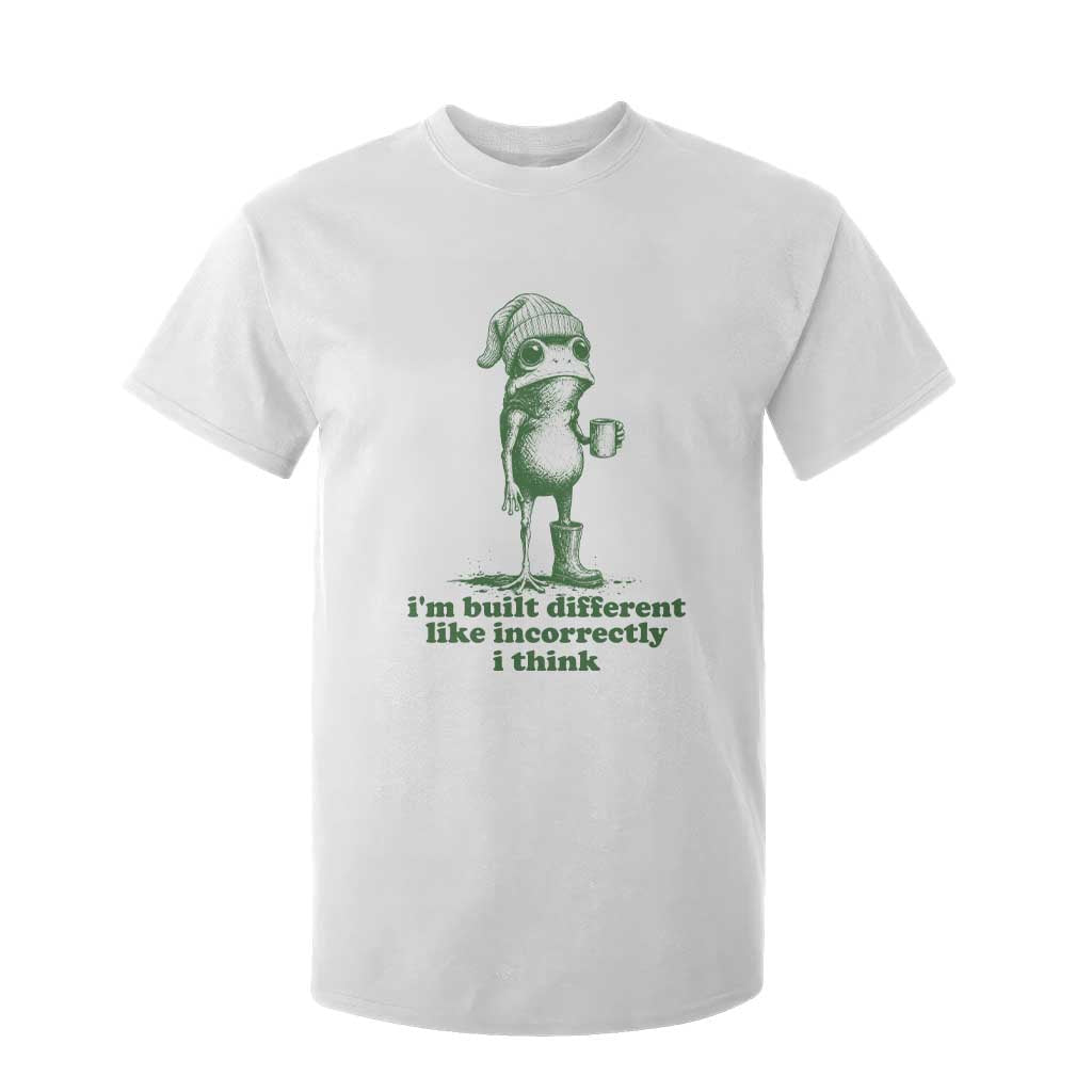 I Am Built Different Like Incorrectly I Think Frog Humor T Shirt For Kid