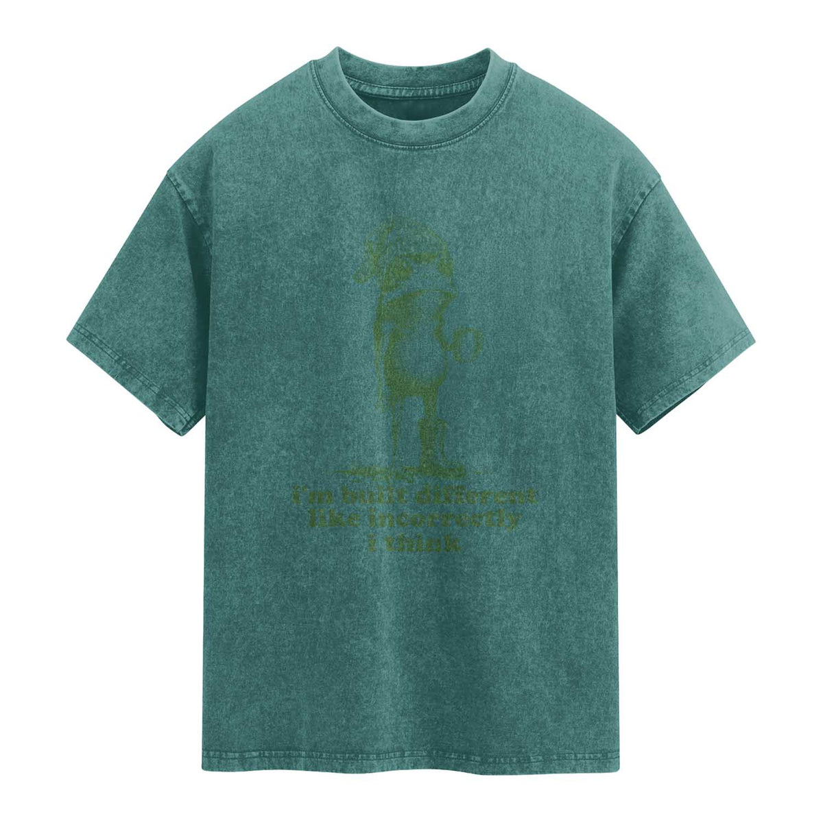 I Am Built Different Like Incorrectly I Think Frog Humor Washed Cotton T-Shirt