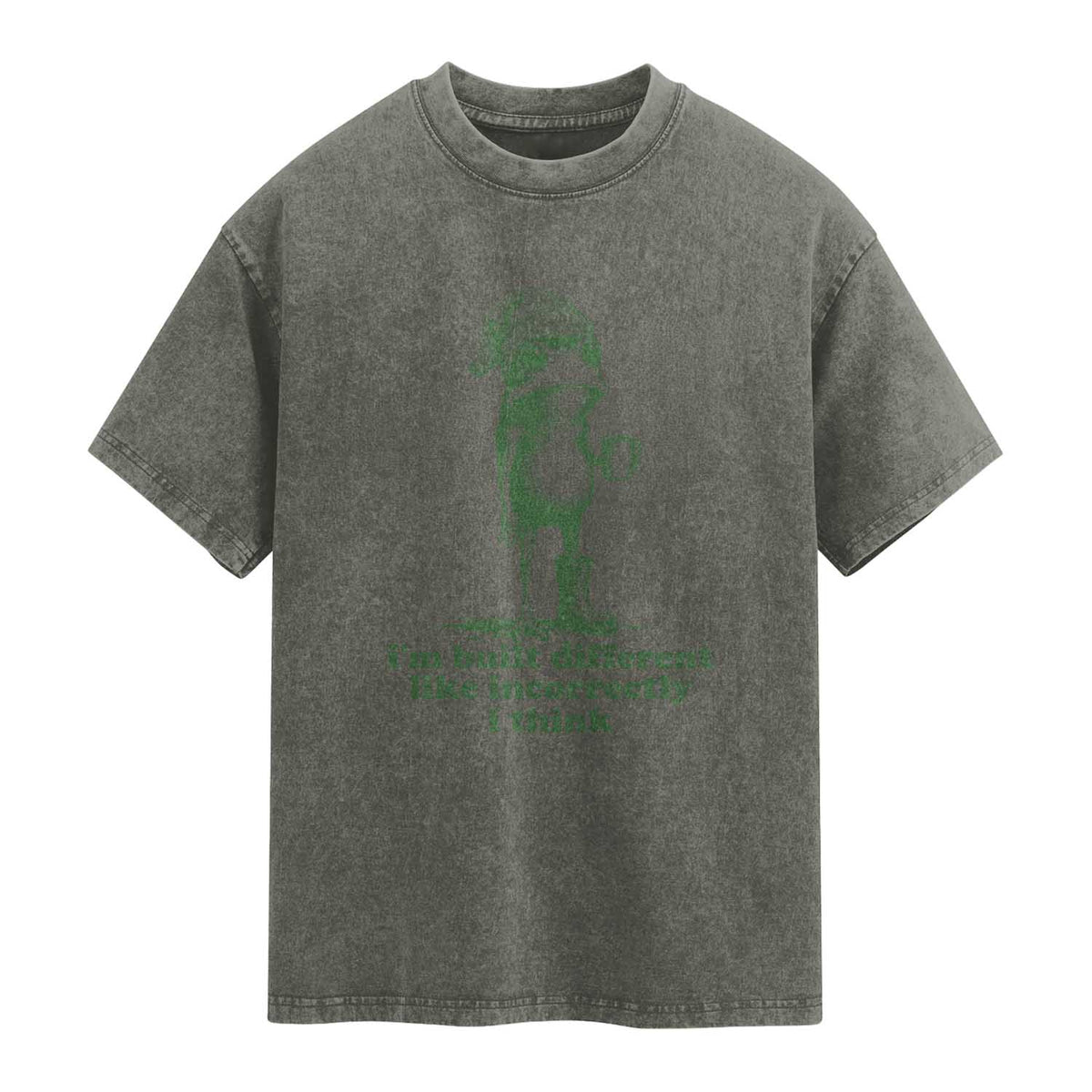 I Am Built Different Like Incorrectly I Think Frog Humor Washed Cotton T-Shirt