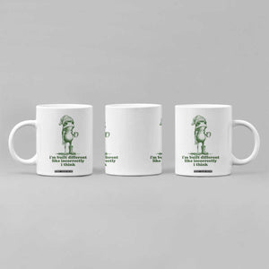I Am Built Different Like Incorrectly I Think Frog Humor Coffee Mug