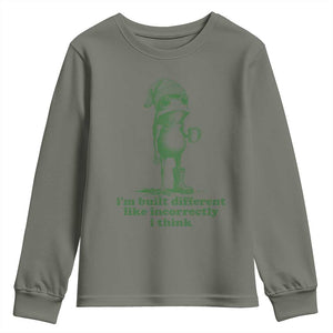 I Am Built Different Like Incorrectly I Think Frog Humor Youth Sweatshirt