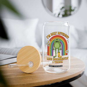 Funny Frog I Am Built Different Like Incorrectly I Think Glass Can Mentally Humor Boho Retro Rainbow