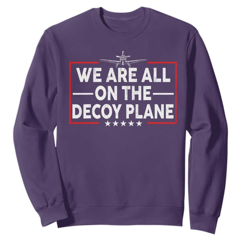 We Are All On The Decoy Plane Sweatshirt Aviation Conspiracy Theory Humor