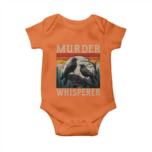Murder Whisperer Funny Crow Literary Pun Baby Onesie Retro Gothic Bird