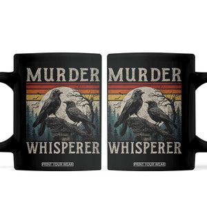 Murder Whisperer Funny Crow Literary Pun Coffee Mug Retro Gothic Bird