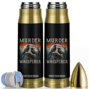 Murder Whisperer Funny Crow Literary Pun Bullet Tumbler Retro Gothic Bird