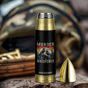 Murder Whisperer Funny Crow Literary Pun Bullet Tumbler Retro Gothic Bird