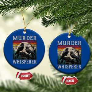 Murder Whisperer Funny Crow Literary Pun Ceramic Ornament Retro Gothic Bird