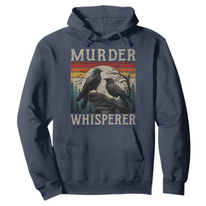 Murder Whisperer Funny Crow Literary Pun Hoodie Retro Gothic Bird