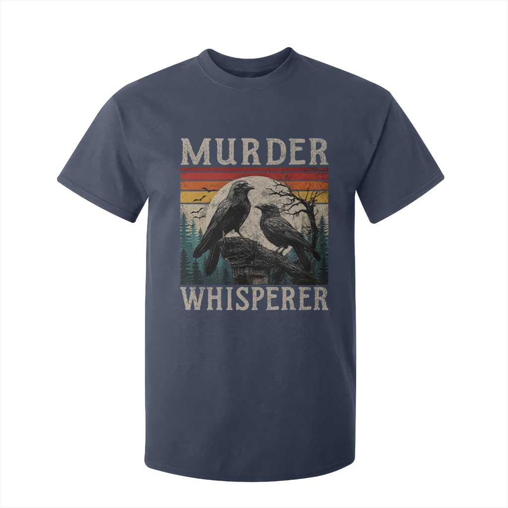 Murder Whisperer Funny Crow Literary Pun T Shirt For Kid Retro Gothic Bird