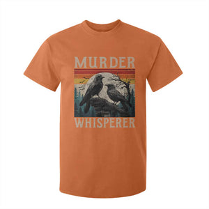 Murder Whisperer Funny Crow Literary Pun T Shirt For Kid Retro Gothic Bird