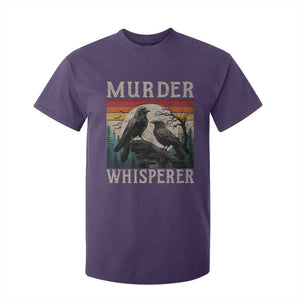 Murder Whisperer Funny Crow Literary Pun T Shirt For Kid Retro Gothic Bird