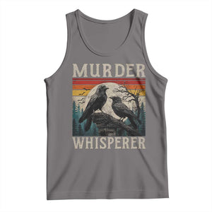 Murder Whisperer Funny Crow Literary Pun Tank Top Retro Gothic Bird