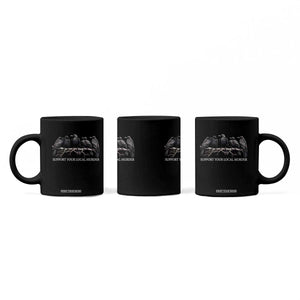 Support Your Local Murder Funny Crow Dark Gothic Coffee Mug