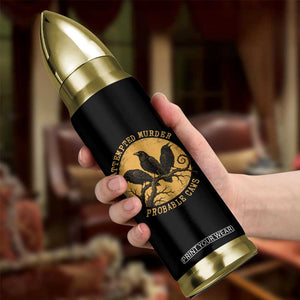 Attempted Murder Probable Caws Bullet Tumbler Funny Crow Literary Pun Gothic Bird