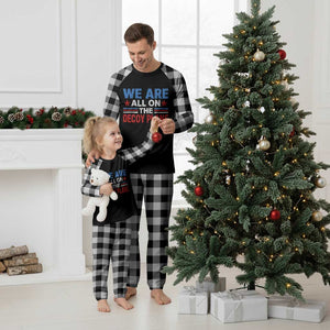 We Are All On The Decoy Plane Plaid Pajama Set Plane Conspiracy Theory