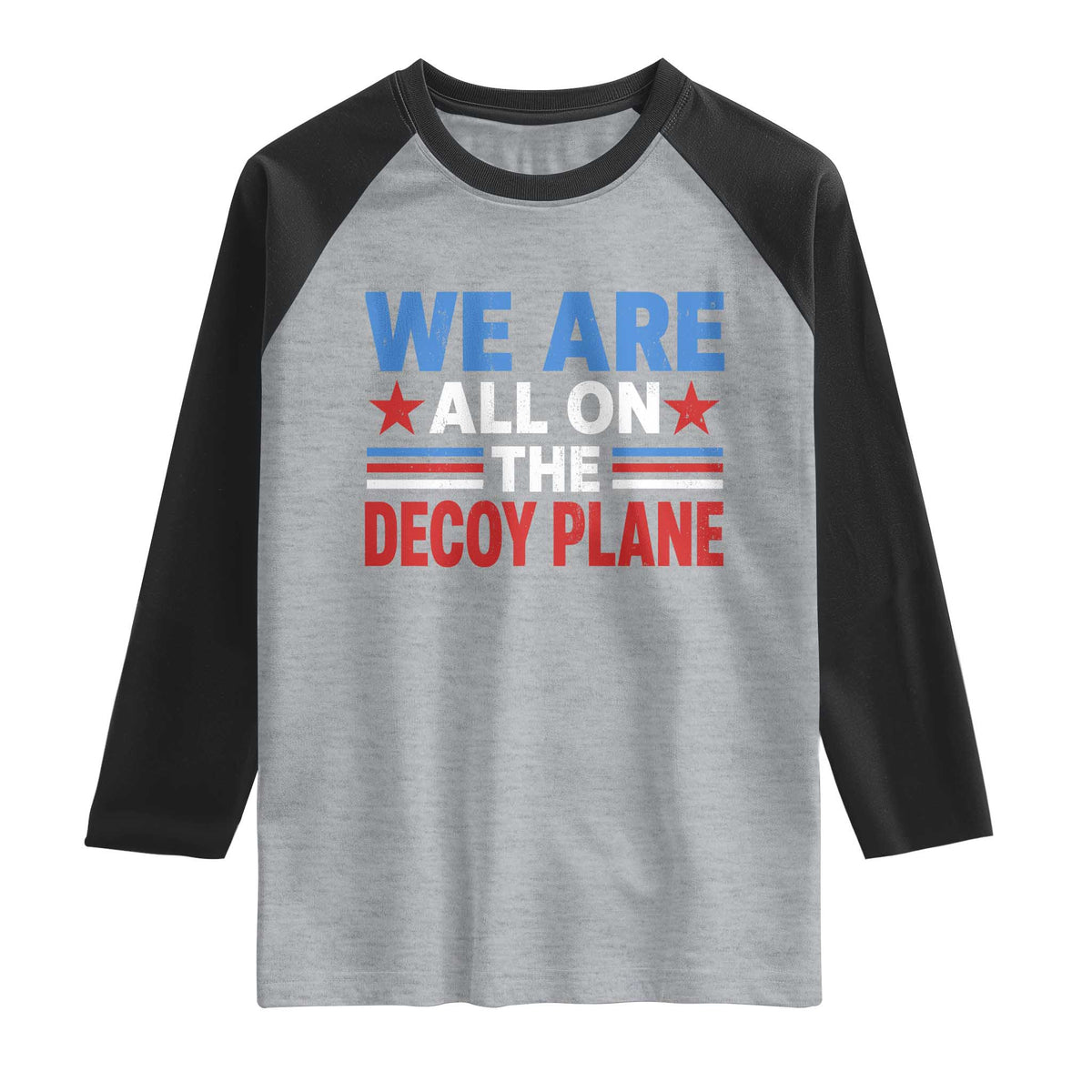 We Are All On The Decoy Plane Raglan Shirt Plane Conspiracy Theory