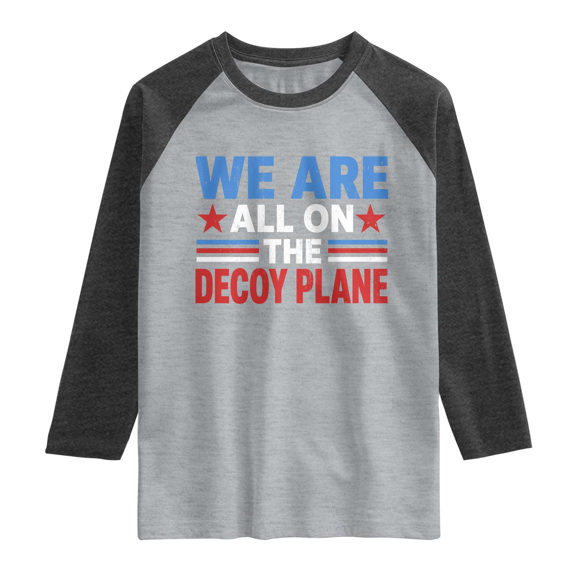 We Are All On The Decoy Plane Raglan Shirt Plane Conspiracy Theory