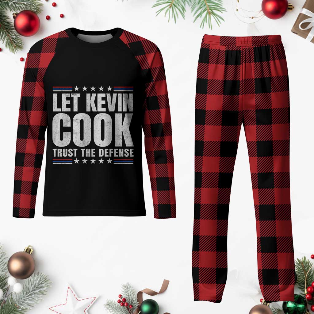 Let Kevin Cook Trust The Defense Funny Courtroom Lawyer Plaid Pajama Set