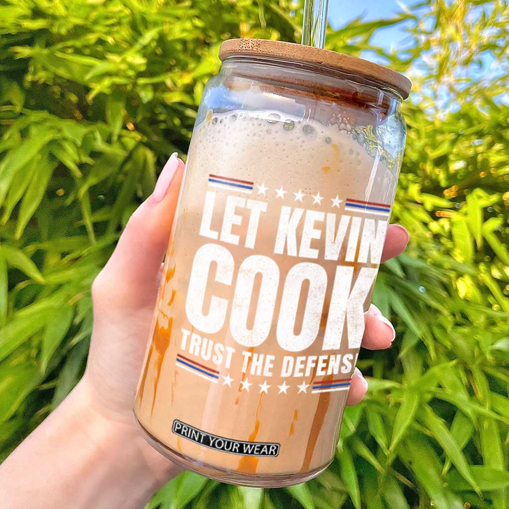 Let Kevin Cook Trust The Defense Funny Courtroom Lawyer Glass Can