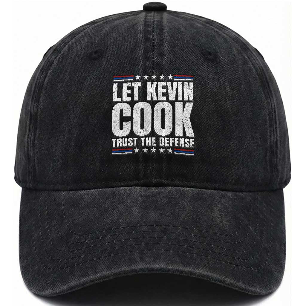 Let Kevin Cook Trust The Defense Funny Courtroom Lawyer Washed Cotton Baseball Cap