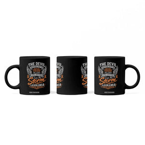 Leukemia Cancer Warrior Coffee Mug I Whispered I Am The Storm Orange Ribbon