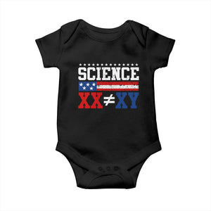 Science XX Is Not The Same As XY Baby Onesie Funny Scientist American Flag