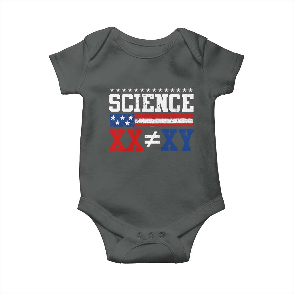 Science XX Is Not The Same As XY Baby Onesie Funny Scientist American Flag