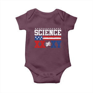 Science XX Is Not The Same As XY Baby Onesie Funny Scientist American Flag