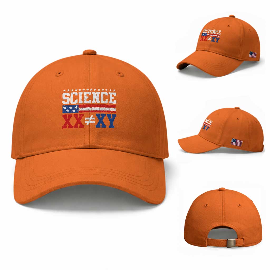 Science XX Is Not The Same As XY Baseball Cap Funny Scientist American Flag