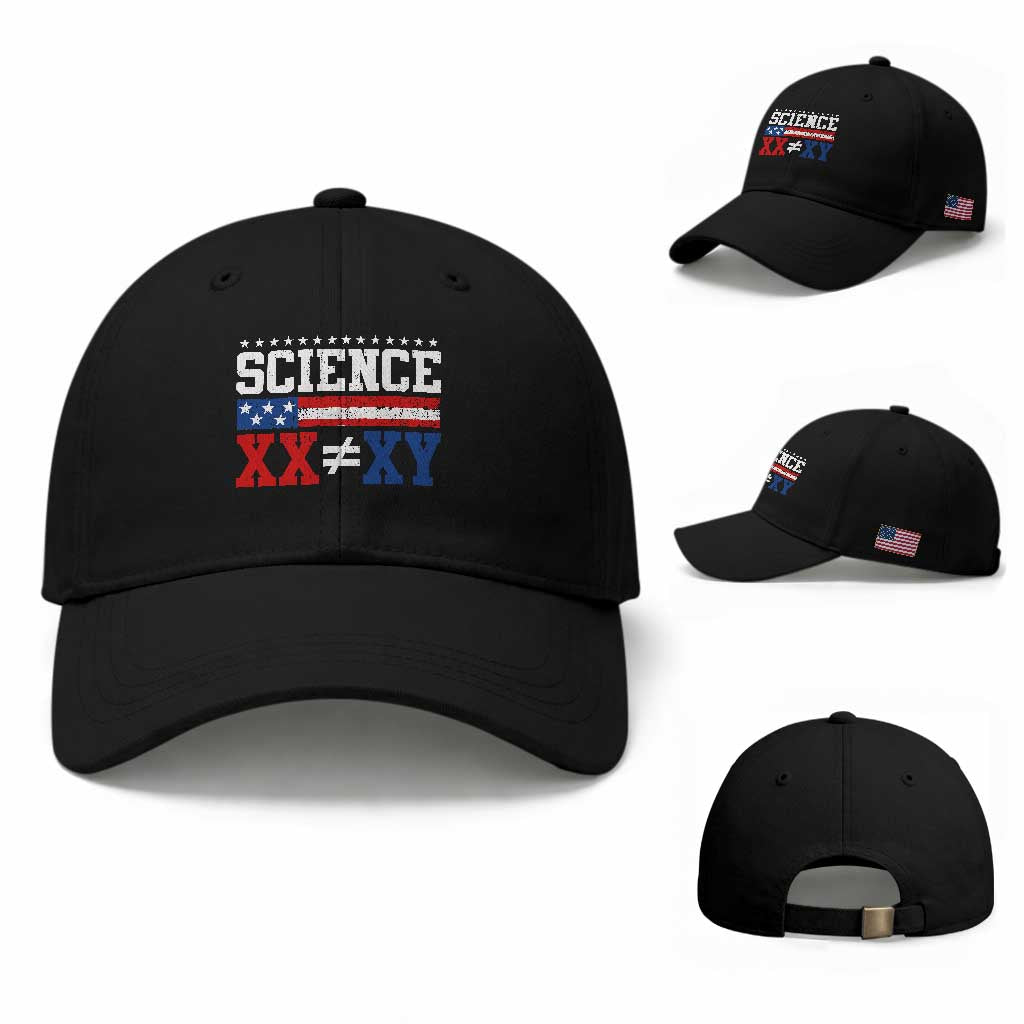 Science XX Is Not The Same As XY Baseball Cap Funny Scientist American Flag