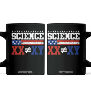 Science XX Is Not The Same As XY Coffee Mug Funny Scientist American Flag