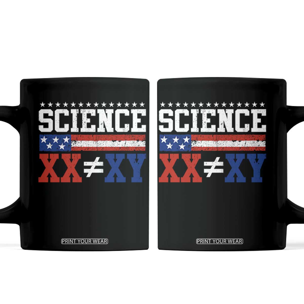 Science XX Is Not The Same As XY Coffee Mug Funny Scientist American Flag