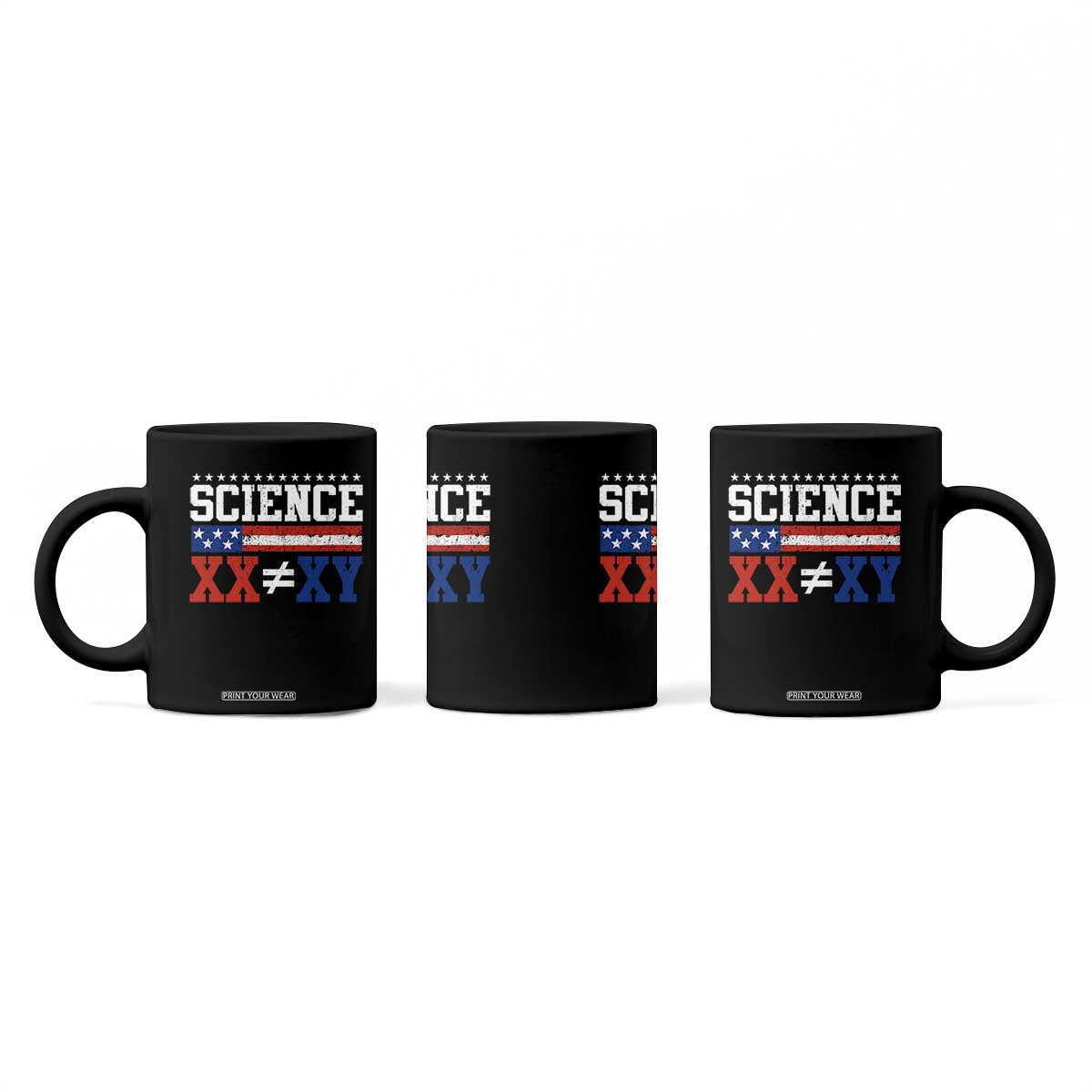 Science XX Is Not The Same As XY Coffee Mug Funny Scientist American Flag