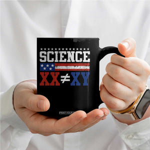 Science XX Is Not The Same As XY Coffee Mug Funny Scientist American Flag
