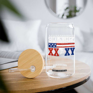 Science XX Is Not The Same As XY Glass Can Funny Scientist American Flag