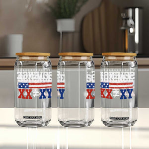 Science XX Is Not The Same As XY Glass Can Funny Scientist American Flag