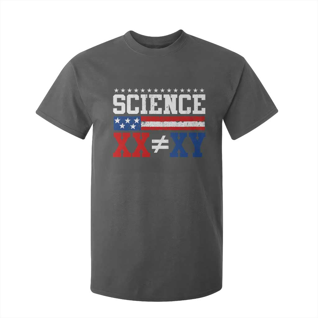 Science XX Is Not The Same As XY T Shirt For Kid Funny Scientist American Flag
