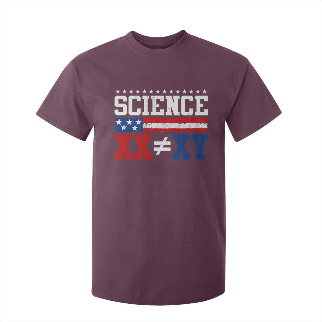 Science XX Is Not The Same As XY T Shirt For Kid Funny Scientist American Flag