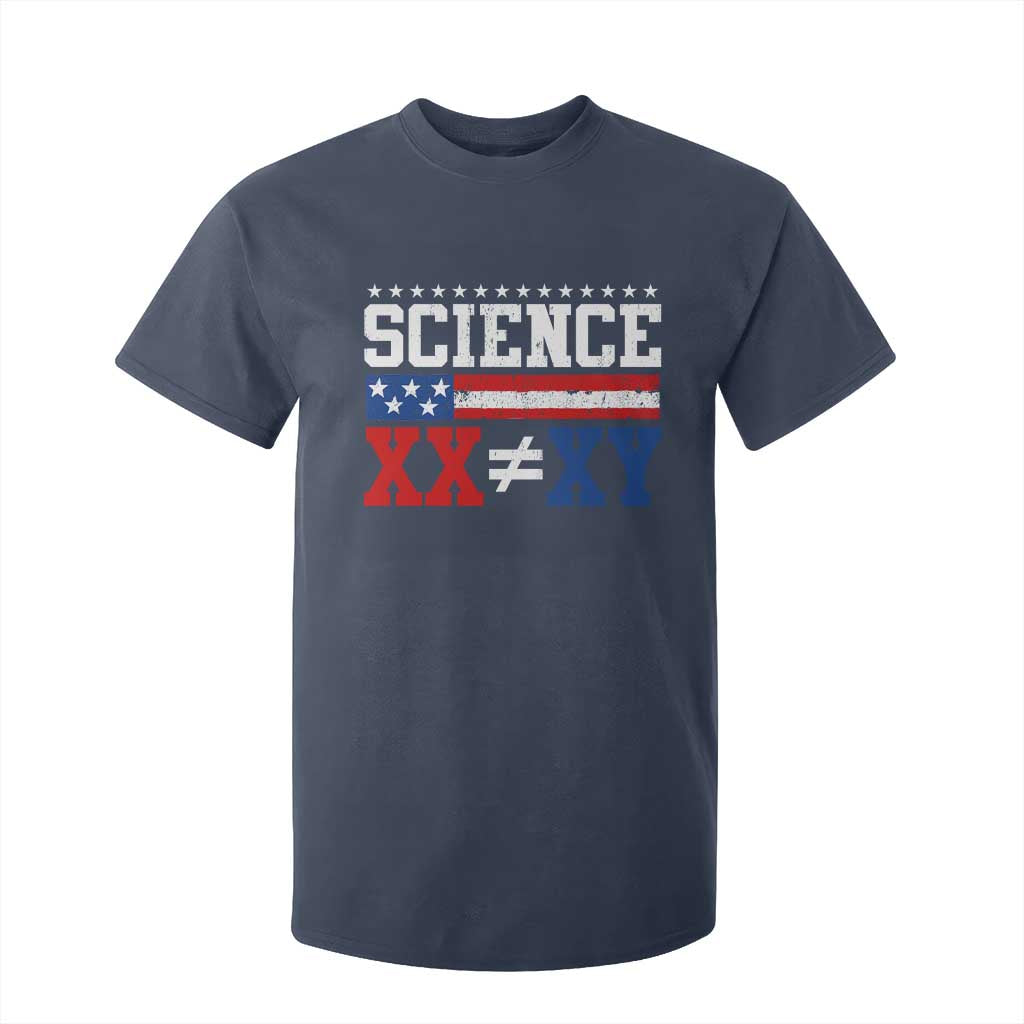 Science XX Is Not The Same As XY T Shirt For Kid Funny Scientist American Flag