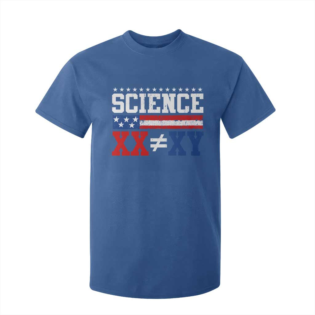 Science XX Is Not The Same As XY T Shirt For Kid Funny Scientist American Flag