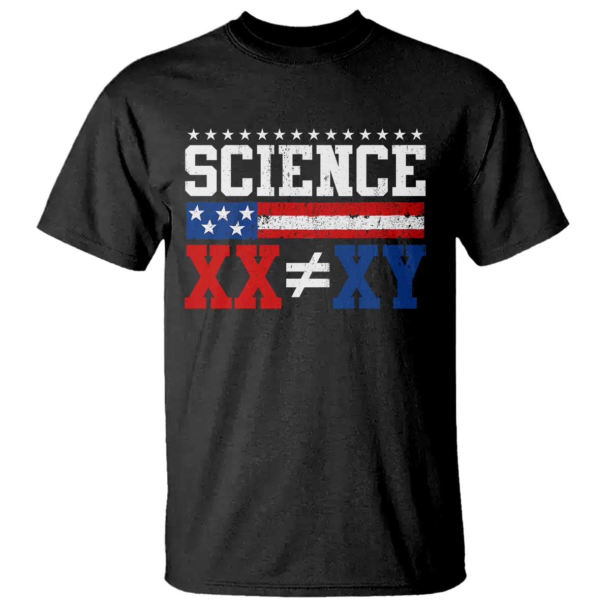 Science XX Is Not The Same As XY T Shirt Funny Scientist American Flag