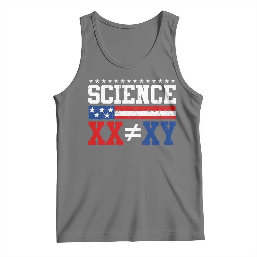 Science XX Is Not The Same As XY Tank Top Funny Scientist American Flag